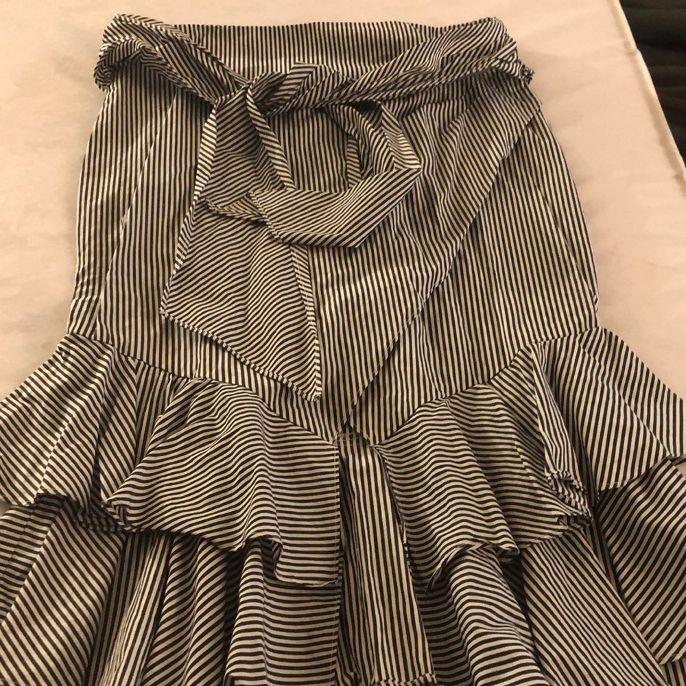 Black and white skirt.